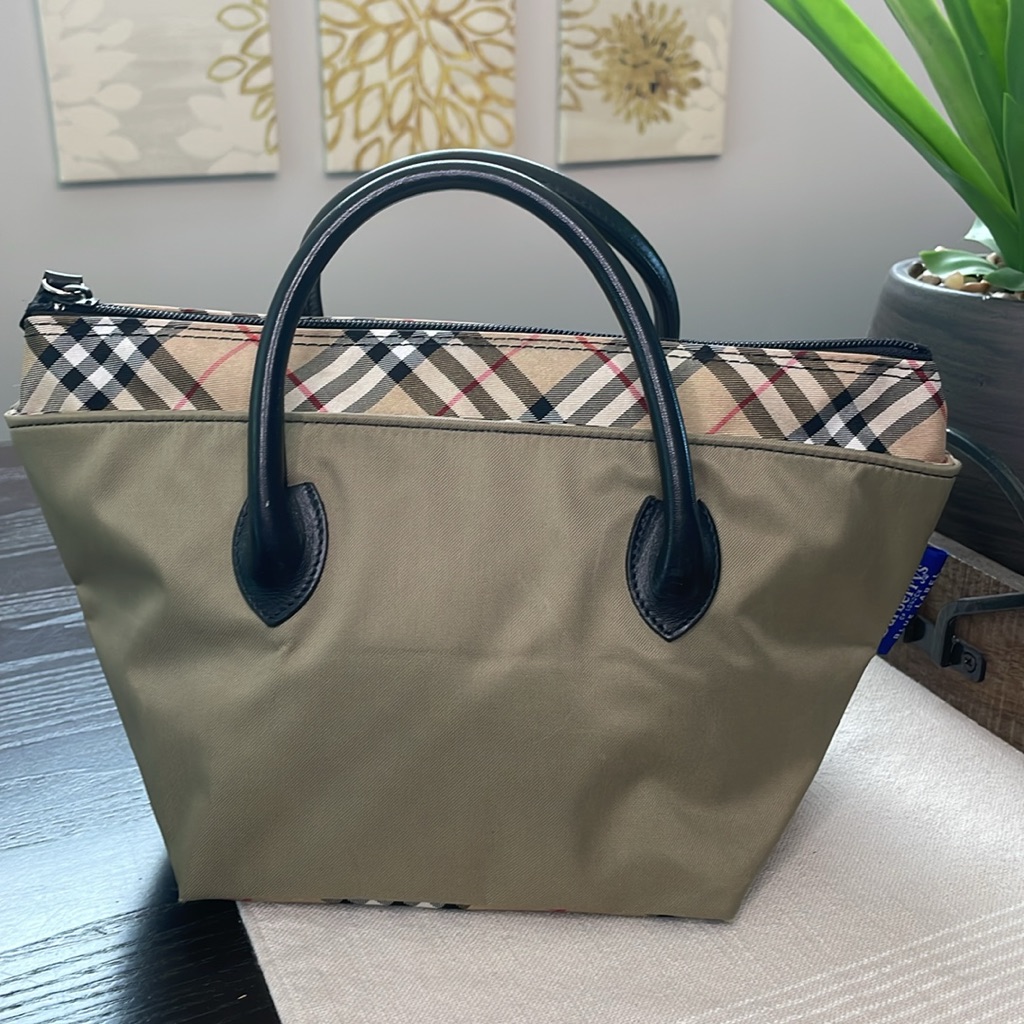 Burberry Blue Label Mini Nova Check Tote With Coa